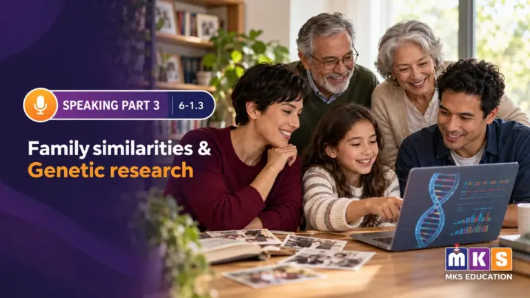 Speaking 6-1.3 — Family similarities & Genetic research — MKS Education cover