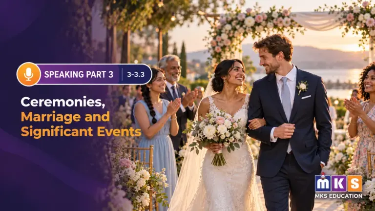 Speaking 3-3.3 — Ceremonies, Marriage and Significant Events — MKS Education cover