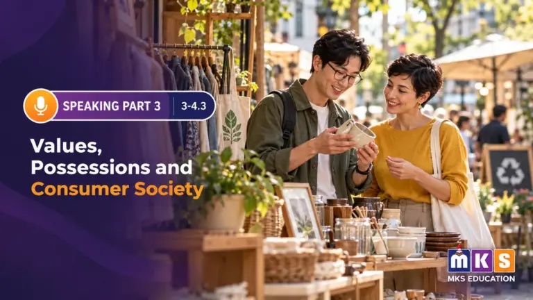 Speaking 3-4.3 — Values, Possessions and Consumer Society — MKS Education cover