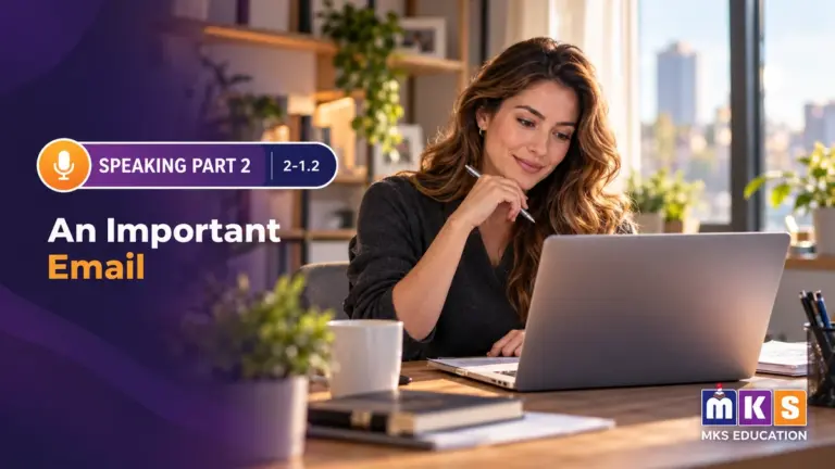 Speaking 2-1.2 — An Important Email — MKS Education cover