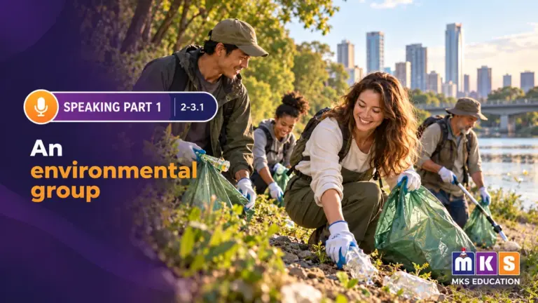 Speaking 2-3.1 — An environmental group — MKS Education cover