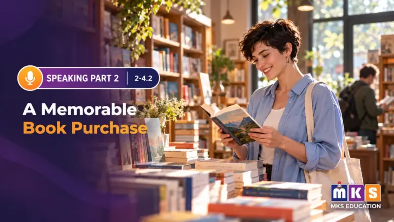 Speaking 2-4.2 — A Memorable Book Purchase — MKS Education cover