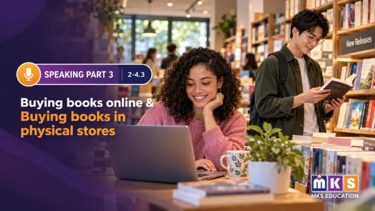 Speaking 2-4.3 — Buying books online & Buying books in physical stores — MKS Education cover