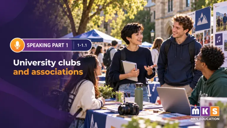 Speaking 1-1.1 — University clubs and associations — MKS Education cover