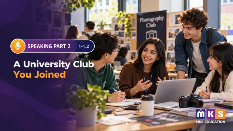 Speaking 1-1.2 — A University Club You Joined — MKS Education cover