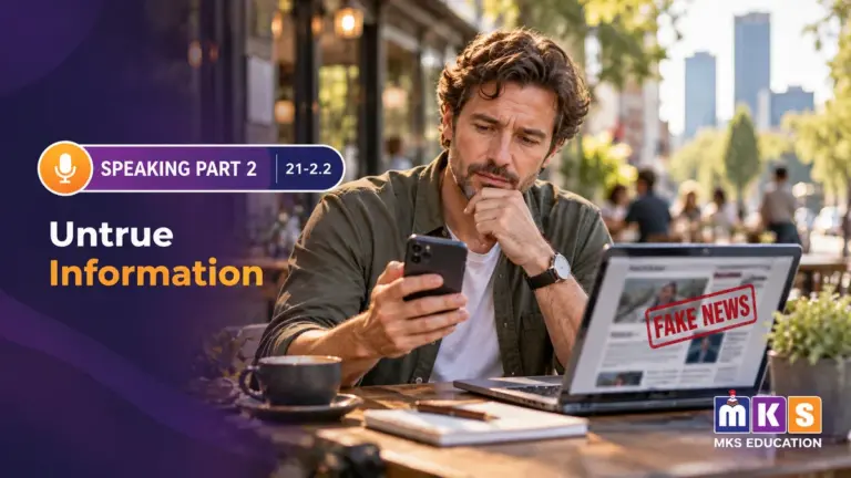 Speaking 21-2.2 — Untrue Information — MKS Education cover
