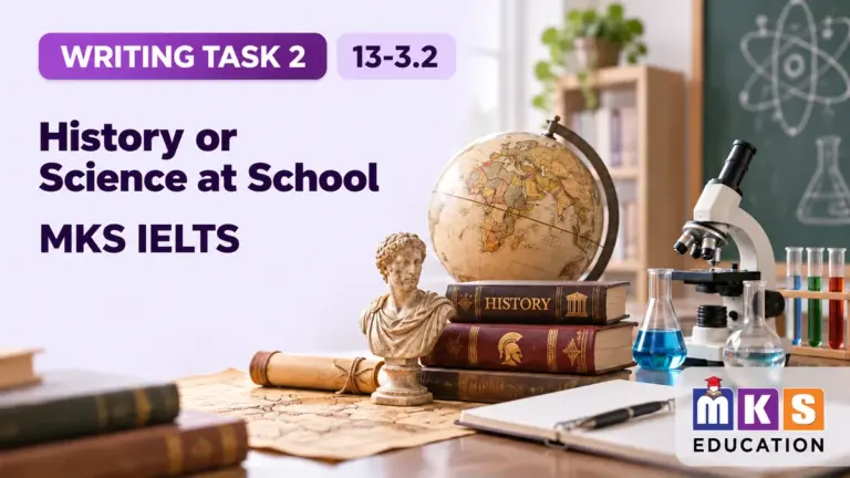 History or Science at School — IELTS writing, test 13-3.2.