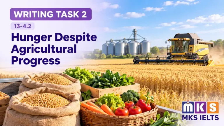 Hunger Despite Agricultural Progress — IELTS writing, test 13-4.2.
