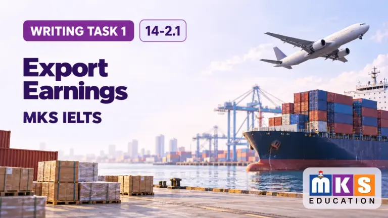 Export Earnings — IELTS writing, test 14-2.1.