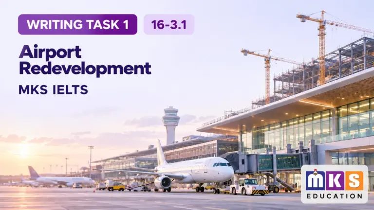 Airport Redevelopment — IELTS writing, test 16-3.1.