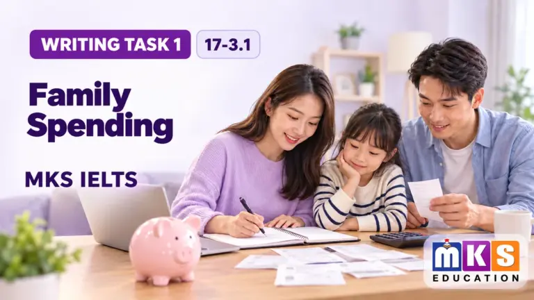 Family Spending — IELTS writing, test 17-3.1.