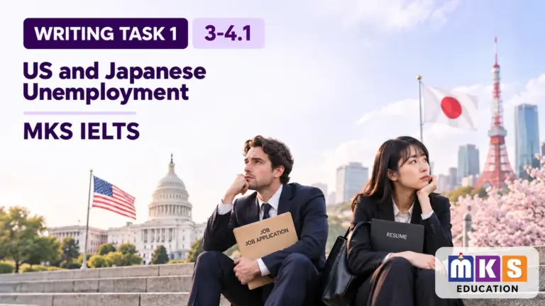 US and Japanese Unemployment — IELTS writing, test 3-4.1.
