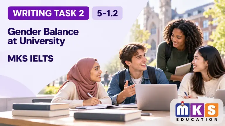 Gender Balance at University — IELTS writing, test 5-1.2.