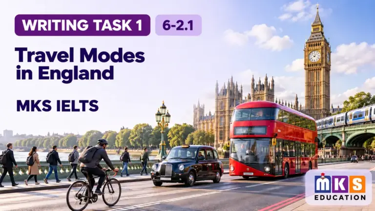 Travel Modes in England — IELTS writing, test 6-2.1.